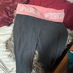 PINK fold over leggings
